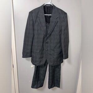 Kilburne and Finch Gray Plaid Suit Jacket Pants Set 44L Men’s Old Money Preppy